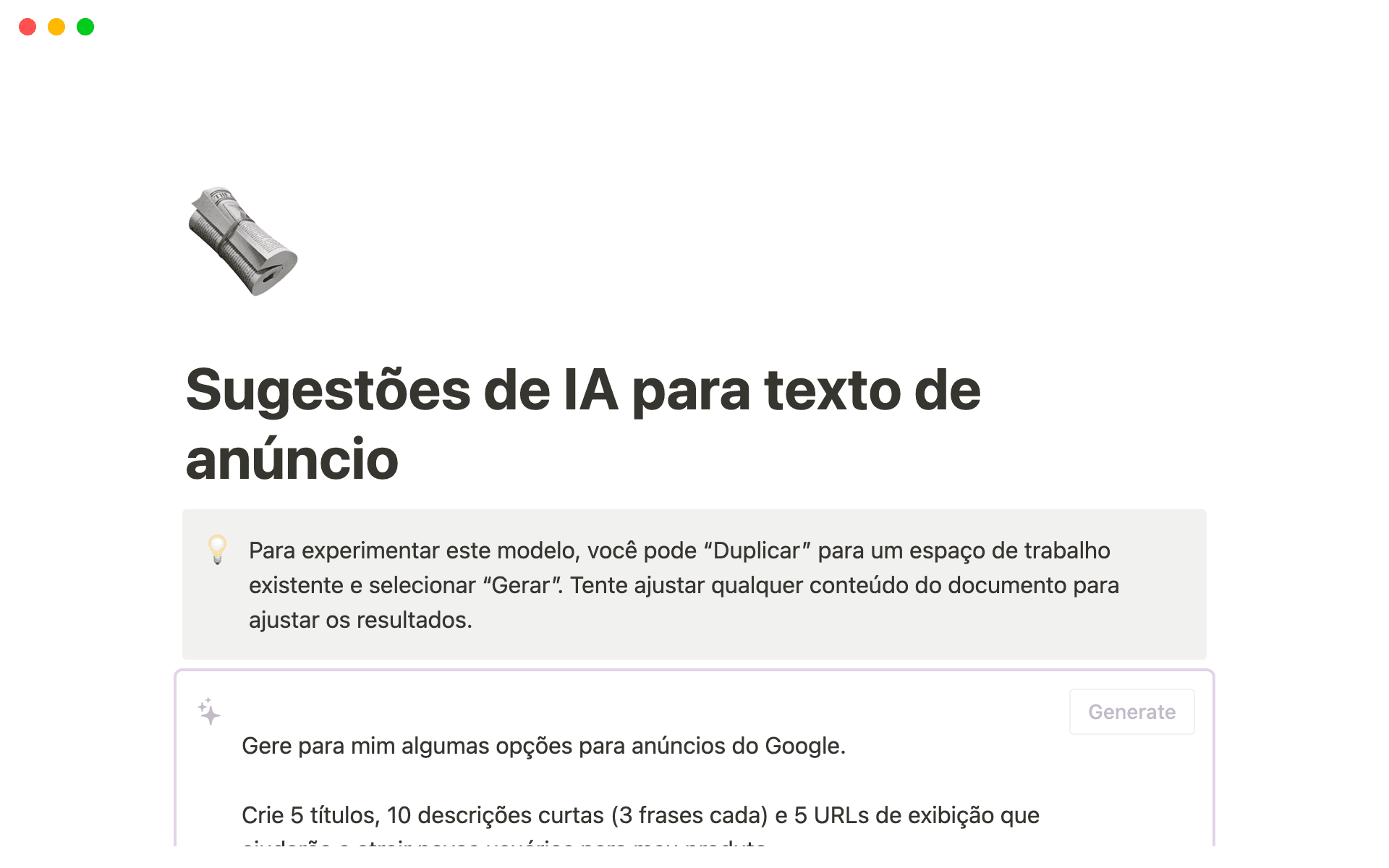 How to create email copy with Notion AI
