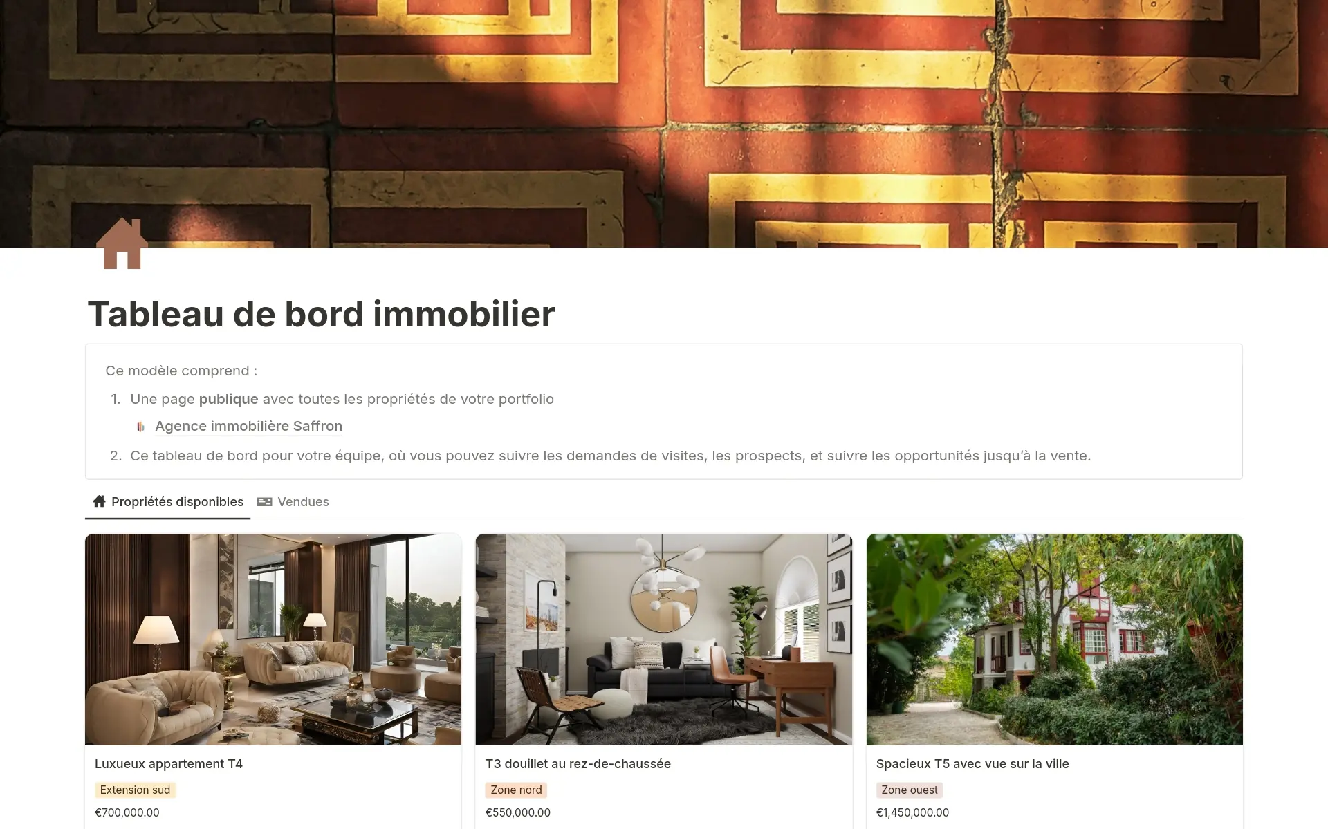 Capture d’écran de la collection Put it on the map par Notion