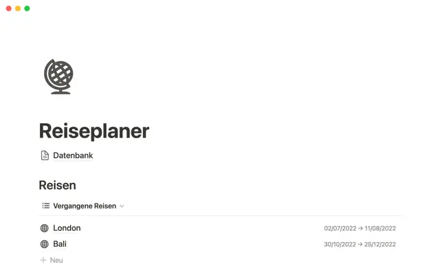 Reiseplaner