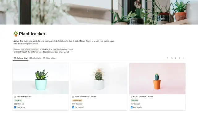 Plant tracker