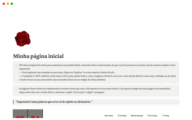 Minha página inicial