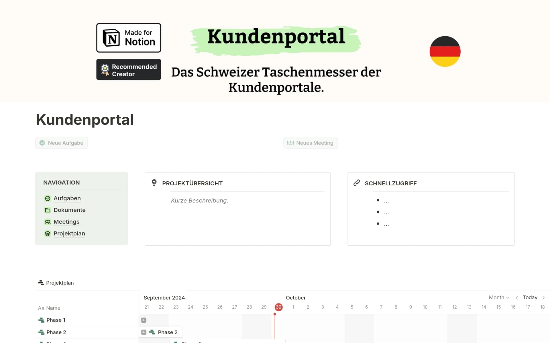 Screenshot der Blaupausen für deinen Erfolg-Sammlung von Notion