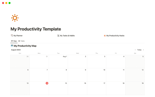 My Productivity Template