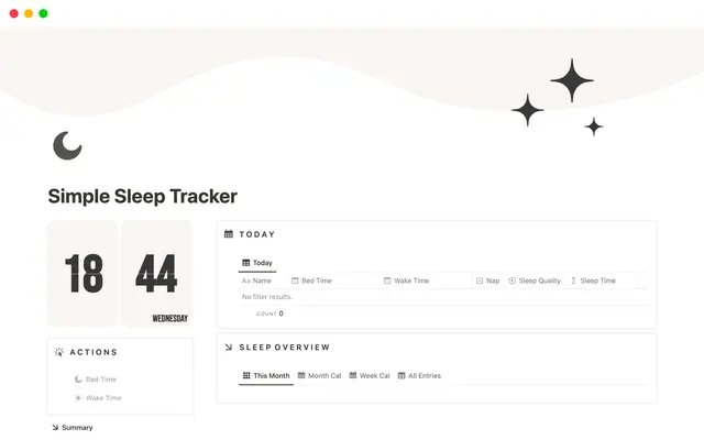 Simple Sleep Tracker